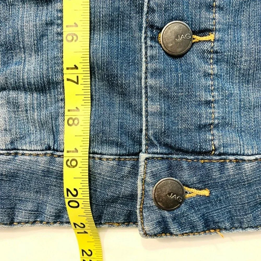 Jag Jeans Short Denim Jacket Stretch Long Sleeve S‎